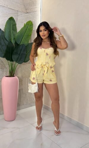 Conjunto Floral Short Salgu